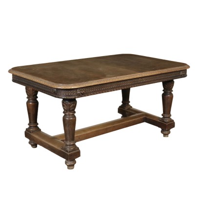 Extending Table Walnut Italy Early 20th Century