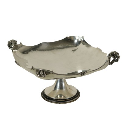 Silver Tray on Stand Milan Italy 20th Century