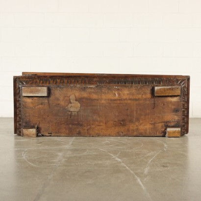 Carved Storage Bench Walnut Italy 18th Century