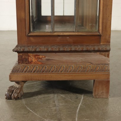 Neo-Renaissance Glass Cabinet Walnut Italy 20th Century