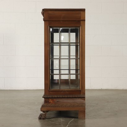 Neo-Renaissance Glass Cabinet Walnut Italy 20th Century