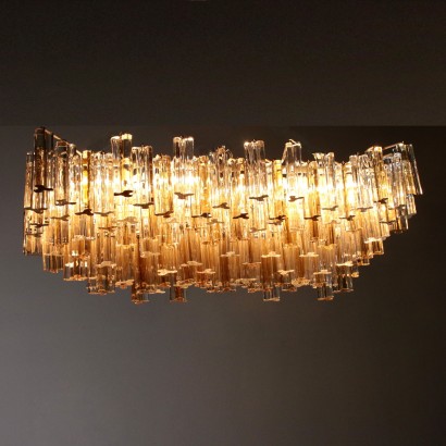 Chandelier Crystal Pendants Vintage Italy 1960s-1970s