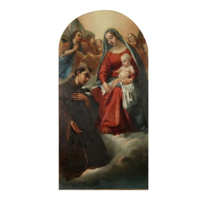 Madonna mit Kind und St. Antonius von PaduaI Italien 19. Jahrhundert.