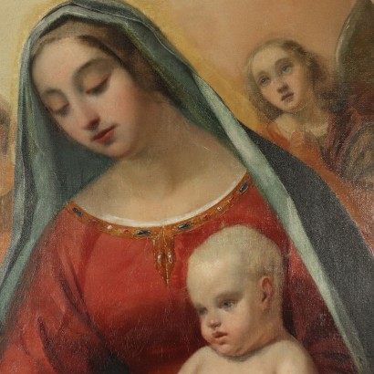 Madonna mit Kind und St. Antonius von PaduaI Italien 19. Jahrhundert.