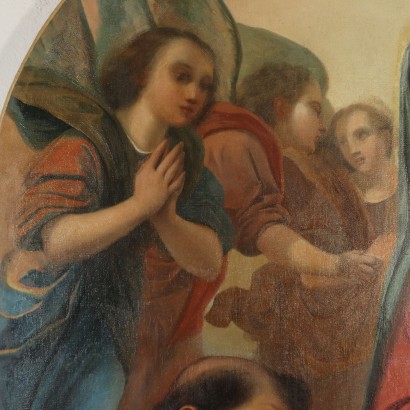 Madonna mit Kind und St. Antonius von PaduaI Italien 19. Jahrhundert.