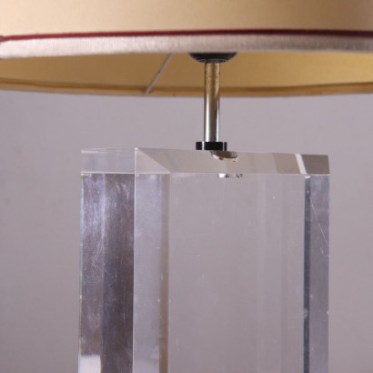 Lampe de Table Plexiglas Papier Fabriqué en Italie Années 80