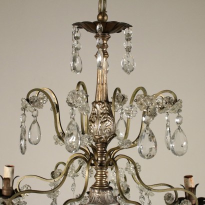 Chandelier Glass Pendants Italy Late 19th Century