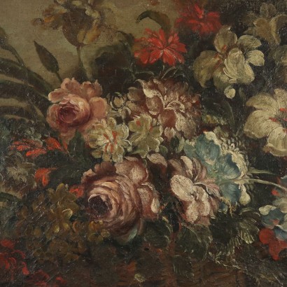 Paar Stillleben mit Blumen Italien 18. Jahrhundert.