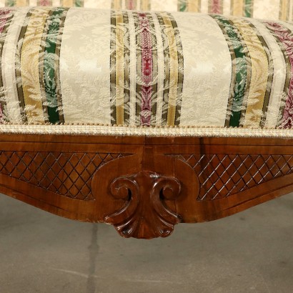 Louis Philippe Serpentine Sofa Walnut Italy 19th Century