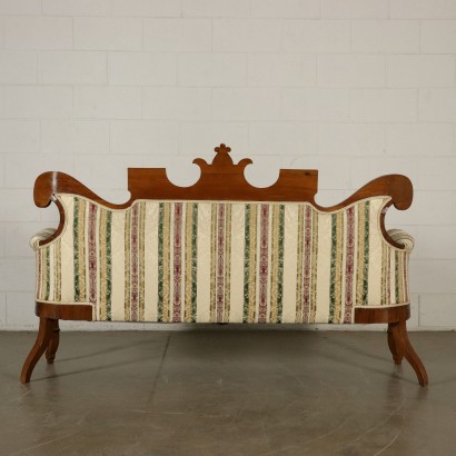 Louis Philippe Serpentine Sofa Walnut Italy 19th Century