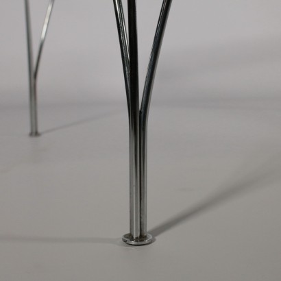 Petite Table Métal chromé Verre Italie Années 70-80