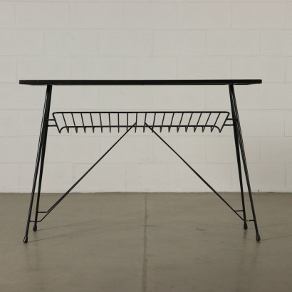 Console Table with Magazine Rack Vintage Italy 1960s