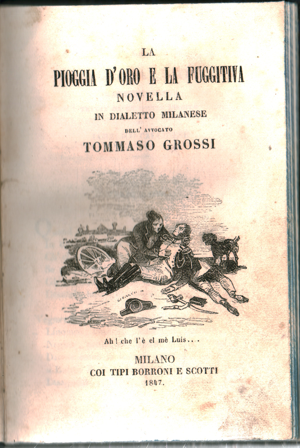 La pioggia d'oro e la fuggitiva novella in diale, s.a.