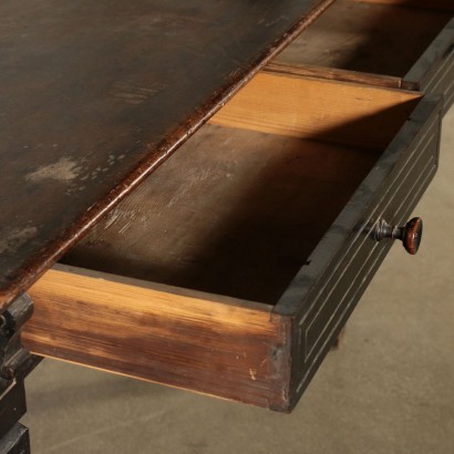 Walnut Desk Two Drawers Italy Late 18th Century