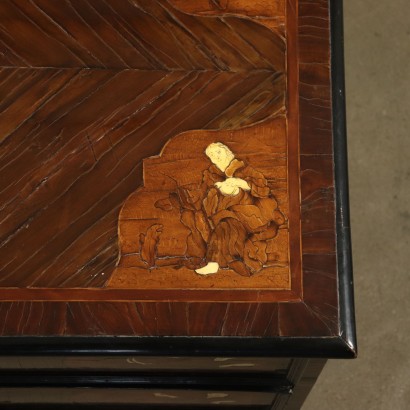 Chest of Drawers Maple Bone Inlaid Reserves Italy 18th Century