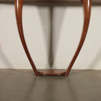 Console Table Mahogany Beech Vintage Italy 1950s