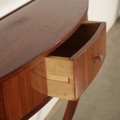 Console Table Mahogany Beech Vintage Italy 1950s