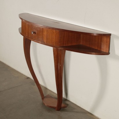 Console Table Mahogany Beech Vintage Italy 1950s