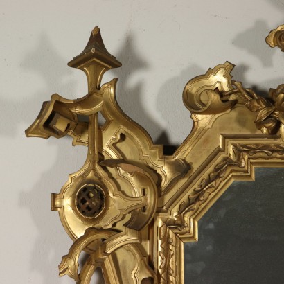 Large Carved Gilded Mirror Italy Last Quarter of 1800s