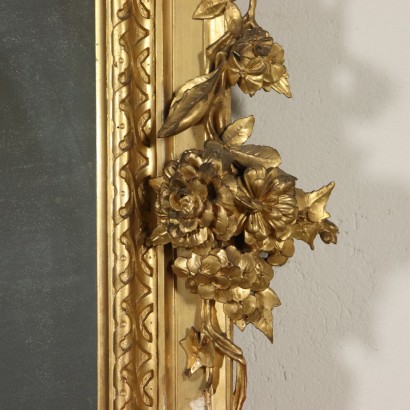 Large Carved Gilded Mirror Italy Last Quarter of 1800s