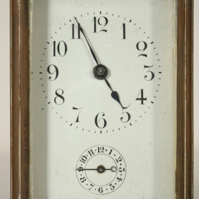 Portable Clock Gilded Bronze Glass Late 19th Century