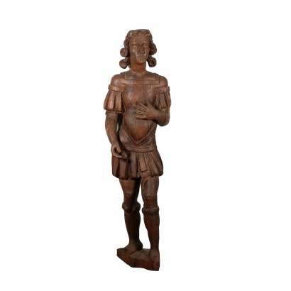 Wooden Sculpture of Young Man Northern Europe 17th Century