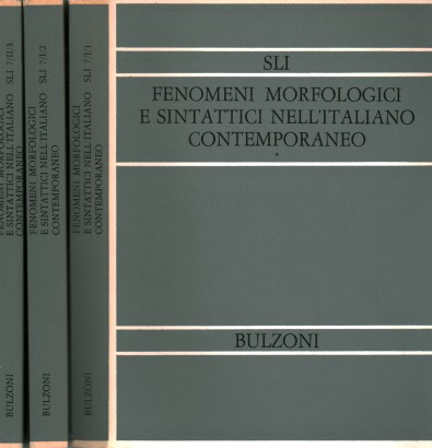Fenomeni morfologici e sintattici nell'italiano contemporaneo (3 volumi)