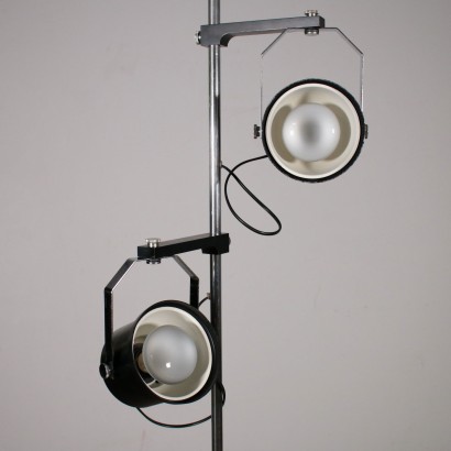 Floor Lamp Adjustable Lights Marble Base Vintage Italy 1970s-1980s