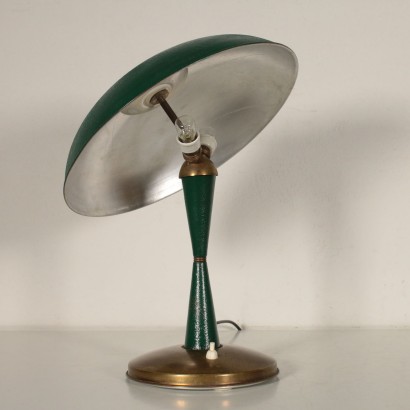 Table Lamp Lacquered Aluminium Brass Vintage Italy 1940s-1950s