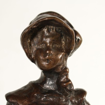 Young Girl Paul Troubetzkoy Bronze Sculpture 20th Century