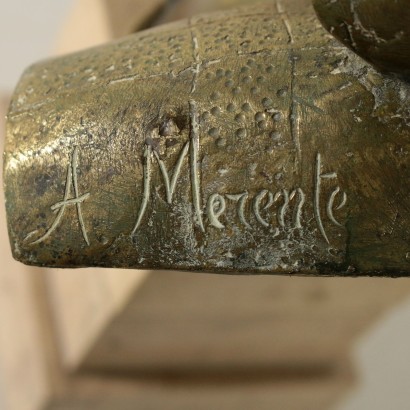 Sculpture A.Merente Bronze Marbre Fabriqué en Italie '900