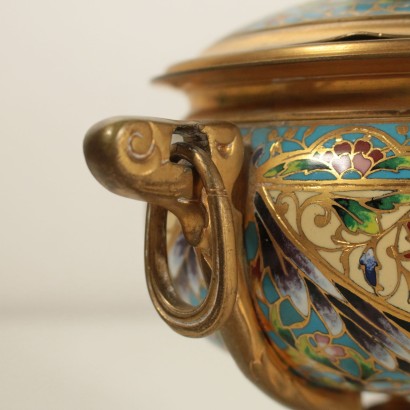 Bronzevase aus Cloisonné Frankreich 19. Jahrhundert.