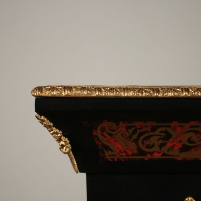 Revival Ebonized Vase Stand Italy Mid 1900s