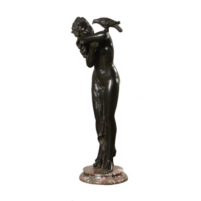 Jugendstil Statue Bronze Marmor 1900.