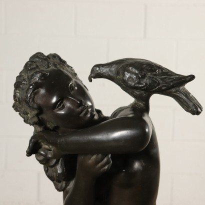 Jugendstil Statue Bronze Marmor 1900.