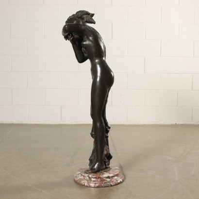 Jugendstil Statue Bronze Marmor 1900.