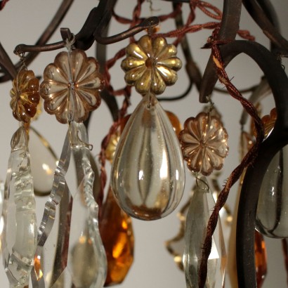 Chandelier Glass Pendants Italy First Half of 1900s