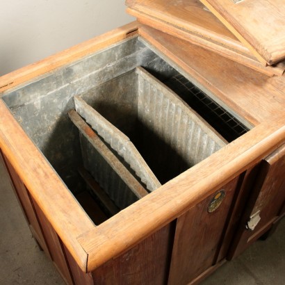 Larch Icebox Zinc Interiors Italy First Half of 1900s