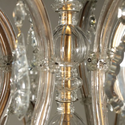 Marie Therese Chandelier Crystal Pendants Italy Early 1900s