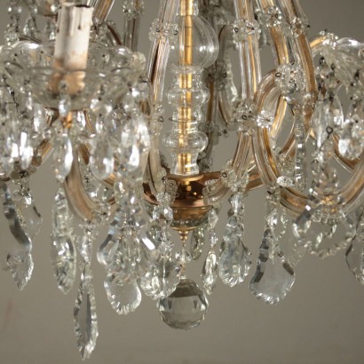 Marie Therese Chandelier Crystal Pendants Italy Early 1900s