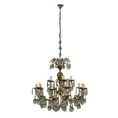 Chandelier Glass Pendants Italy First Half of 1900s