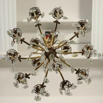 Chandelier Glass Pendants Italy First Half of 1900s