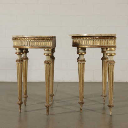 Pair of Neoclassical Console Tables Italy 18th Century