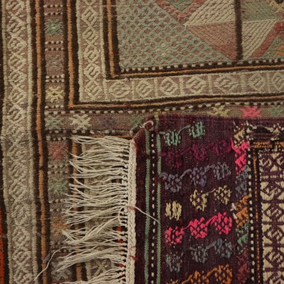Tapis Kilim Laine Coton Fabrication manuelle Maroc Années 50-60