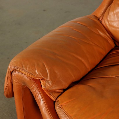 Fauteuil Vittorio Introini Mousse Cuir Italie Années 80