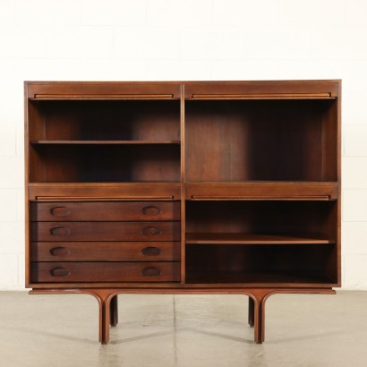 Cabinet by Gianfranco Frattini Walnut Veneer Vintage Italy 1960s-1970s