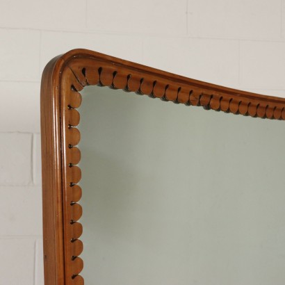 Commode Miroir Placage de Loupe Verre retro traité Italie Années 40