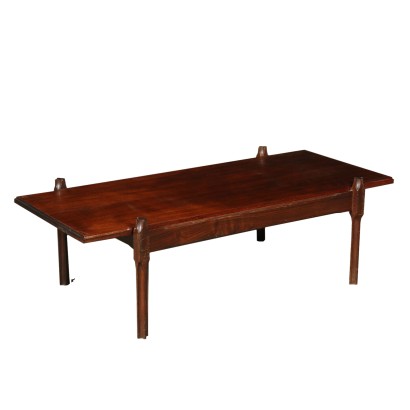 Coffee Table Rosewood Veneer Vintage Italy 1960s