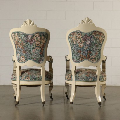 Pair of Gilded Armchairs Louis Philippe Italy Mid 19th Century