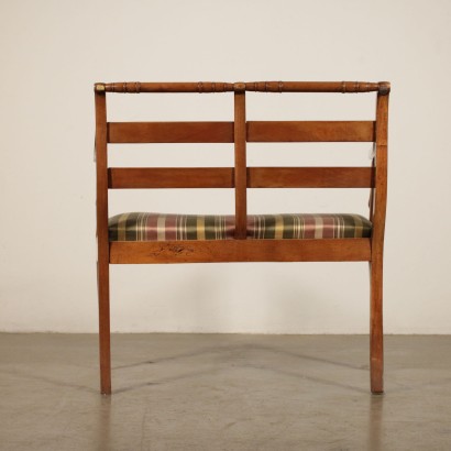 Petit Banc Empire Noyer Fabriqué en Italie Premier '800